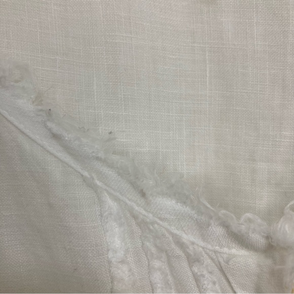 Linen Tunic, White, Long Sleeve, Button up and Cruise Ready by Eileen Fisher - Picture 8 of 11